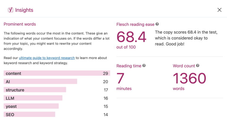 วิธีเพิ่มประสิทธิภาพเนื้อหาสำหรับความเข้าใจ AI LLM โดยใช้เครื่องมือของ Yoast • Yoast
