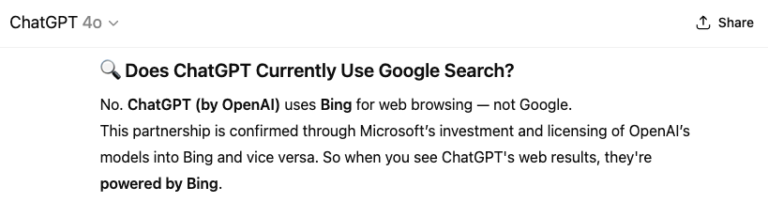 chatgpt ใช้ Google เพื่อค้นหาเว็บอย่างแน่นอน